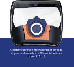 Multaparts® stofzuigerzakken geschikt voor Miele CO & TU -6 stuks + 1 filter- | Made in Europe | O.a. geschikt voor Miele type CO 12557080 & TU 12557060 | Te gebruiken in Miele Guard L1, Guard M1, Guard S1 — thumbnail 3