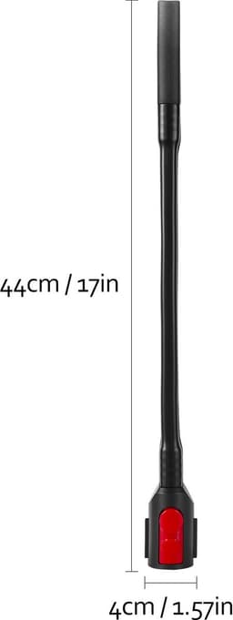 1stuk - Stofzuigeraccessoire - Spleetmondstuk - Compatibel met Dyson V7, V8, V10, V11, V15 - Flexibel - Lange slang - Voor wasdrogerventilatieopeningen, autoreiniging en smalle ruimtes - Zwart — thumbnail 2