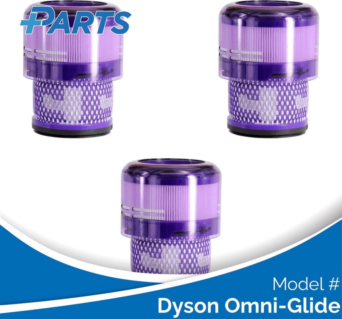 Dyson Omni-Glide Filters (3 Stuks, Plus.Parts® alternatief voor 965241-01) — afbeelding 1
