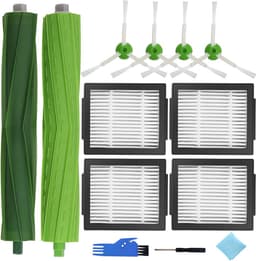 Vervangende Onderdelen kit geschikt voor iRobot Roomba i7 i7+i3+i3 i4+i4 i6 i6+i8 i8+/Plus E5 E6 E7 Stofzuiger accessoires, 1 set Rubber Borstel, 4 Zijborstels, 4 HEPA Filters (9 Stks) — thumbnail 1