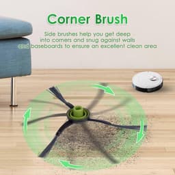 10-delige accessoirekit geschikt voor Ecovacs DEEBOT OZMO 920, 950, T8, T9, T5, N5, N7, N8+ en N8 Pro Plus robotstofzuigers. Set bevat 1 hoofdrolborstel, 3 HEPA-filters en 6 zijborstels voor onderhoud en goede reiniging. — thumbnail 3