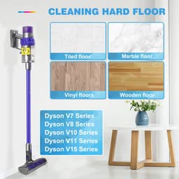 YONO Zuigmond geschikt voor Dyson Steelstofzuiger - V15 V11 V10 V8 V7 - Stofzuigermond - Onderdelen - Mondstuk Accessoires - Vloerzuigmond - Turboborstel — thumbnail 2