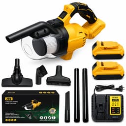 DPLUNIQ Stofzuiger - Handstofzuiger - Steelstofzuiger - Vloerreiniger - Gereedschap - Accessoires - 2x DeWalt 20V - Geel/Zwart — thumbnail 1
