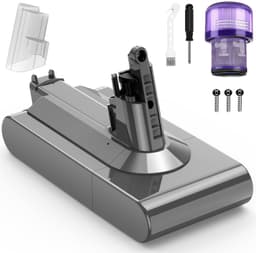 3900 mAh accu voor (type inschroeven), 25,2 V reserveaccu voor Absolute Complete Fluffy draadloze stofzuiger, eenvoudige montage met filter, borstel en schroeven — thumbnail 1