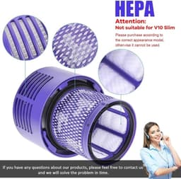 2Pack V10 Filter voor Dyson - Vervangingsfilter voor V10 Cyclone, Absolute, Animal, Motorhead, Total Clean en SV12 steelstofzuigers — thumbnail 4