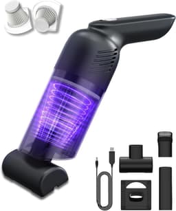 Handstofzuiger - Grijs - Draagbare Accu Stofzuiger met HEPA-filters - Voor Auto en Huis — thumbnail 1