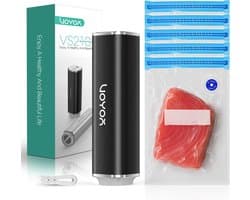 VOYOR Portable Food Vacuum Machine Rechargeable with 5 Bags - USB-C Rechargeable Vacuum Pump, Powerful Suction 60 kPa - ShopVlot
