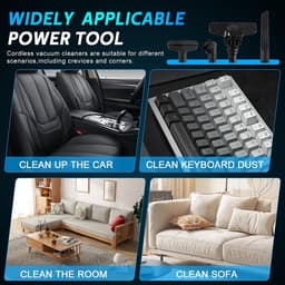 Compatibel met Makita 18 V accu, 16 kPa, 4-in-1 multifunctionele stofzuiger, vloerzuigmond, 0,7 l stofreservoir, voor thuis en auto, dierenharen (zonder batterij) — thumbnail 4