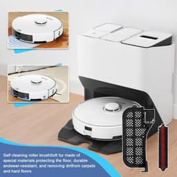 Dailygoods- Reiningsborstel 2-in-1 Set - Waterfilter - Onderhoudsborstel - Reserveonderdelen - Compatibel met Roborock S8 MaxV Ultra/S8 Pro Ultra - Hittebestendig - Robotstofzuiger — thumbnail 5