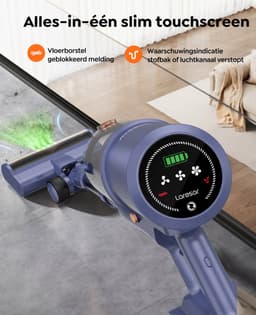 Laresar V11- Steelstofzuiger Draadloos - Steelstofzuiger Zonder Zak Op Accu - 650W - 75000PA - 2 in 1 - Ook Als Kruimeldief — thumbnail 3