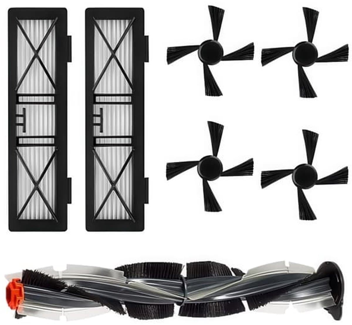 Geschikt voor Neato D-serie stofzuigeraccessoires: hoofdborstel, zijborstel en filter. — afbeelding 1