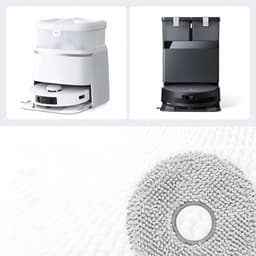 10-delige set dweildoeken voor Ecovacs Deebot T30 Pro Omni/T50 Omni, Pro/Max, N30 X5 - Accessoires voor robotstofzuigers - Ronde dweildoeken - 10 stuks - Grijs — thumbnail 3