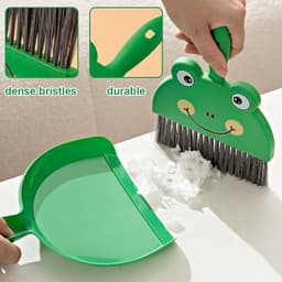 Mini veegset - Kleine borstel - Snelle schoonmaak - Ergonomisch ontwerp - Compact - Grijs — thumbnail 2