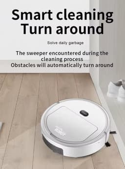 Compacte witte Robot stofzuiger van THEROB. — thumbnail 3