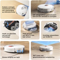 Xiaomi Robot Vacuum S40 Pro – Slimme Robotstofzuiger met dweilfunctie - 15.000 Pa zuigkracht - LDS-lidar navigatie - Anti-klit borstel - Appbediening — thumbnail 5