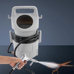 Mobiele Zandstraler - Verrijdbare Zandstraalpistool - Metaal Reinigen - Grote Capaciteit - 15 kg - Grijs — thumbnail 1