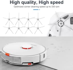 Seb1 - Vervangende Zijborstels - Perfecte Compatibiliteit - 8 Stuks - Hoogwaardige Silicone - Ideaal voor Roborock Stofzuigers - Voor Diverse Mo... — thumbnail 5
