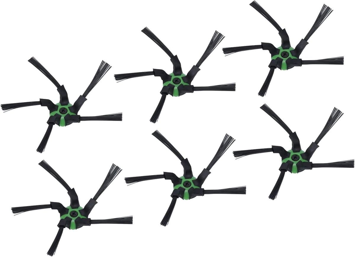 Zijborstels Robotstofzuiger - Veegborstels Onderdelen - Stofzuiger Onderhoud - Set van 6 - 8.5cm Diameter — afbeelding 1