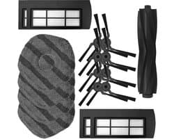 4x Mop pad, 4x Filter, 8x Zijborstel, 1x Hoofd borstel set geschikt voor Eufy X9 Pro - Dweil doeken