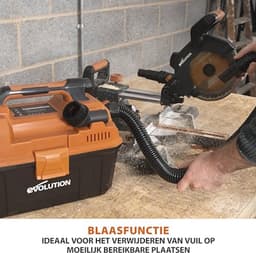 Draadloze natte en droge werkplaatsstofzuiger 18V Li-Ion met dubbele luchtfunctie — thumbnail 4