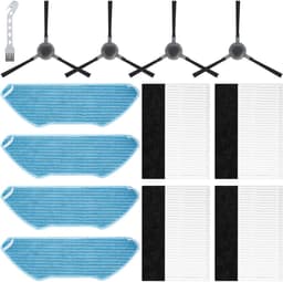 Cosensi - Accessoireset voor robotstofzuiger met 4 filters, 4 dweilpads en 4 zijborstels. Schoonmaakborstel inbegrepen. — thumbnail 1