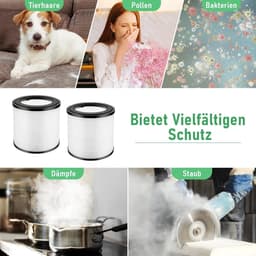 HEPA-vervangingsfilters voor Philips 800-serie luchtreinigers, inclusief modellen AC0830/10, AC0820/30, AC0820/10 en AC0819/10. Bevat H13 True HEPA-filter en nylonvoorfilter. Vervangingsfilters voor FY0194/30 en FY0293/30, 2 stuks. — thumbnail 5