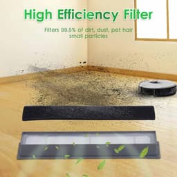 10-delige accessoirekit geschikt voor Ecovacs DEEBOT OZMO 920, 950, T8, T9, T5, N5, N7, N8+ en N8 Pro Plus robotstofzuigers. Set bevat 1 hoofdrolborstel, 3 HEPA-filters en 6 zijborstels voor onderhoud en goede reiniging. — thumbnail 2