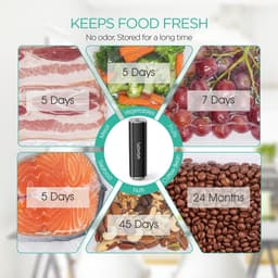 VOYOR Portable Food Vacuum Machine Rechargeable with 5 Bags - USB-C Rechargeable Vacuum Pump, Powerful Suction 60 kPa - ShopVlot — thumbnail 3