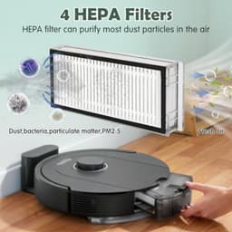 PromoHome 20-delig Accessoirepakket voor Roborock Q5 Pro, Q5 Pro+, Q8 Max+, Q8 Max - 2 Hoofdborstels, 4 HEPA-filters, 6 Dweilen, 6 Zijborstels, Reinigingsborstel, Schroevendraaier — thumbnail 5