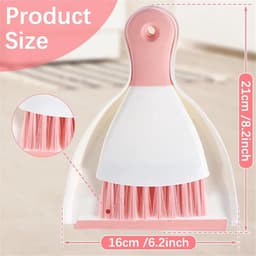 Mini bezem veger - Kleine reinigingsset - Bureau schoonmaken - Compact en draagbaar - Mini formaat - Groen — thumbnail 4