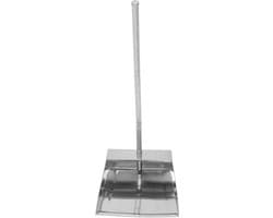 Stofblik Lange Steel - Stoffer Vuilblik - Afval Verzamelen - Naadloos Ontwerp - 73 cm - Zilver