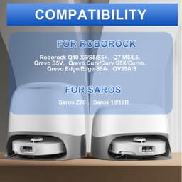Dailygoods- Zijborstels 6 Stuks - Robotstofzuiger Accessoires - Geschikt voor Roborock Q10S5/Q7M5/Q7L5 - FlexiArm Arc Anti-Tangle Design - Optimale Vloerbedekking - Hoogwaardige Reserveonderdelen - Robotborstel — thumbnail 3