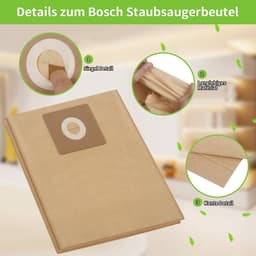 Dailygoods- Filterzakken 15 Stuks - Papieren Zak - Accessoires voor Bosch Advancedvac 20 - Stofzuigerzakken - Hoge Kwaliteit - Efficiënte Filtratie — thumbnail 1