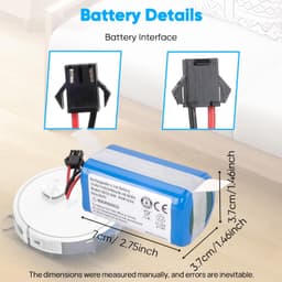 Stofzuigeraccu - 14,4V - 3400mAh - Lithium-ion — thumbnail 2