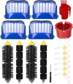 17 stuks - 2 paar Hoofdborstel, 4 filter , 6 zijborstel , 1 Platte kwast, 1 Ronde kwast en 1 schroevendraaier - Voor iRobot Roomba 600-serie 605 606 610 615 616 620 621 625 630 631 632 650 651 653 655 660 670 671 676 680 681 — thumbnail 1