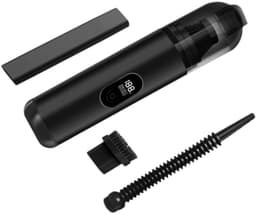 carmdering - Handstofzuiger - Draadloze Stofzuiger - Autostofzuiger - 60W, 9-10 KPA, 2 modi (25000/36000 rpm) - 26×6,5×6,5 cm - Incl. spleetmondstuk, borstel, blaasmondstuk - Licht, draagbaar, perfect voor thuis en onderweg — thumbnail 2