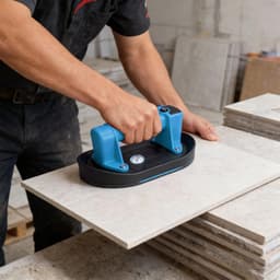 Elektrische Zuignap - Vacuümheffer Tegel - Materialen Verplaatsen - 260 Kg Zuigkracht - 3000 mAh Batterij - Zwart — thumbnail 2
