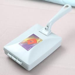 Handmatige Veegmachine - Kruimel Vanger - Tafel Reinigen - Dubbele Borstel - 26 cm - Blauw — thumbnail 1