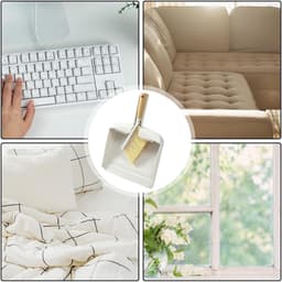 Mini Bezem Stoffer - Schoonmaak Set - Snel Kruimels Verwijderen - Ergonomische Houten Greep - Compact Ontwerp - Niet gespecificeerd — thumbnail 4