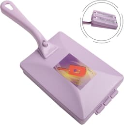 Handmatige Vegen - Stofverwijderaar Tapijt - Snel Huishouden - Dubbele Borstels - 26 cm - Paars — thumbnail 4