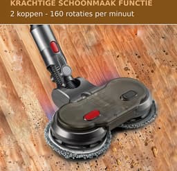 Elektrische Mop Dweil geschikt voor Dyson V7 / V8 / V10 / V11 / V15 Steelstofzuiger - Mondstuk Accessoires Opzetstuk & Dweilsysteem - Vloerwisser en Vloermop - Nat & Droog — thumbnail 3