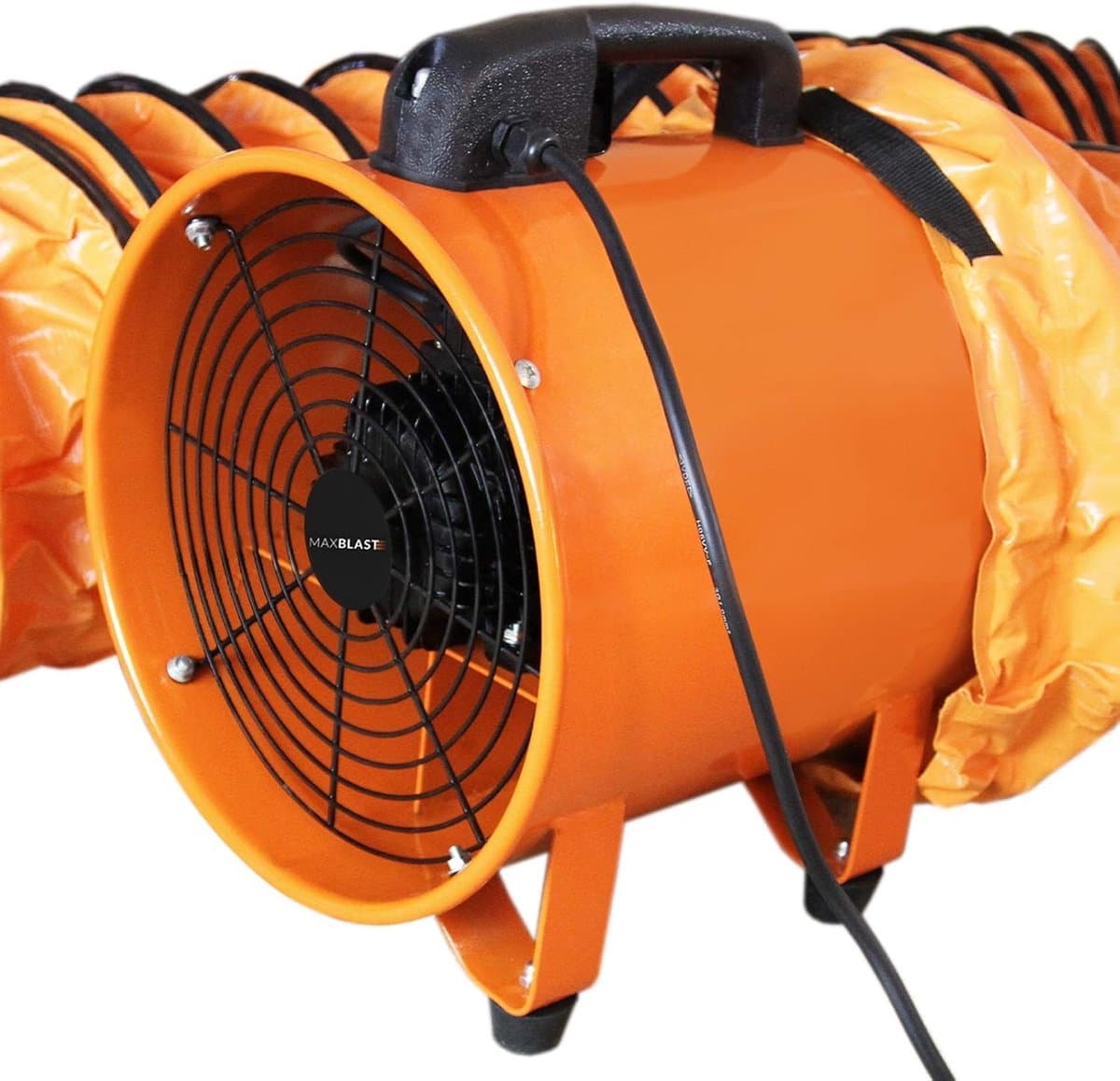 Professionele Ventilator - Afzuiger Stofafzuiging - Werkruimte Verbeteren - Krachtige Luchtverplaatsing - 38x34x43 cm - Oranje — afbeelding 1