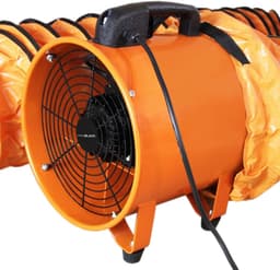 Professionele Ventilator - Afzuiger Stofafzuiging - Werkruimte Verbeteren - Krachtige Luchtverplaatsing - 38x34x43 cm - Oranje — thumbnail 1