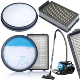 Rosfix Filter Vervanging Set - 2x HEPA-Filter 99,95% - 2x Wasbaar Schuimfilter - Geschikt voor Tefal, Rowenta — thumbnail 1