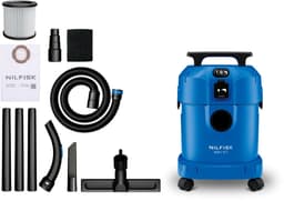 Nilfisk Multi I 16 T Nat- & Droogzuiger 1100W - 16L Bouwstofzuiger met Stopcontact voor Elektrisch Gereedschap - Waterzuiger met Blaasfunctie — thumbnail 1