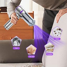 Handstofzuiger - Draagbare Bladblazer - Auto en Huis - 4-in-1 Multifunctioneel - 22000 Pa - Zilverpaars — thumbnail 5