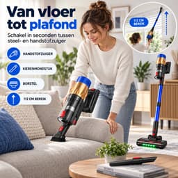 VOLOSON V18 draadloze steelstofzuiger - 50 kPa - 550 W - tot 60 min - 1,5 L - touchscreen - blauw — thumbnail 4