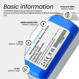 Vervangende stofzuigeraccu - 3000mAh - 14.4V — thumbnail 4