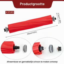 Hoofdborstel - 4 stuks - voor Roborock S7 en Q7 — thumbnail 5