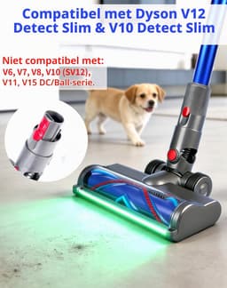 Vloerzuigmond - LED-licht - anti-wirwar - voor steelstofzuigers — thumbnail 4